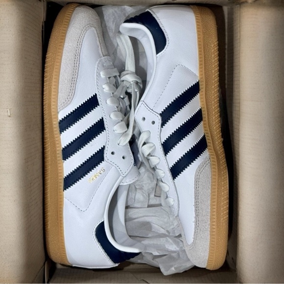 Adidas Samba OG Original "Cloud White/Night Indigo/Gum" Women’s sneakers Size 6 - Picture 7 of 16